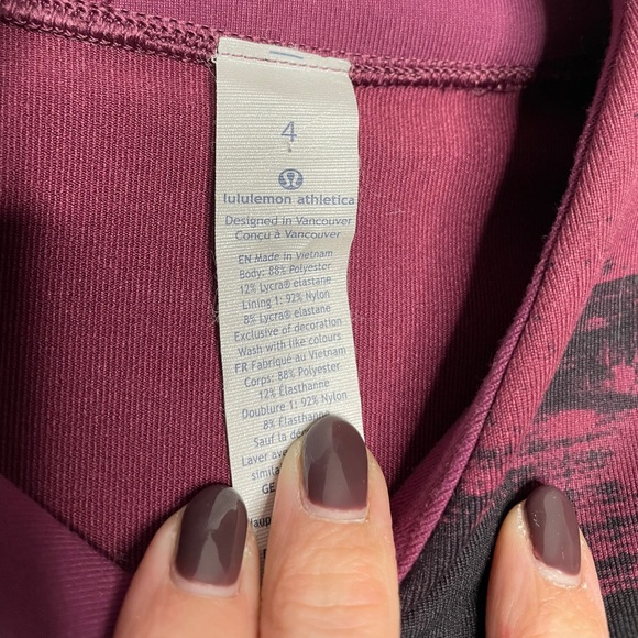 lululemon | Asymmetrical Zip Bhakti Jacket Maroon Black 4 - Picture 2 of 6